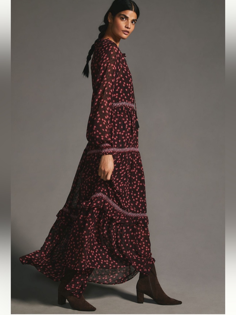Anthropologie Temperley London Smocked Maxi Dress - Picture 3 of 4